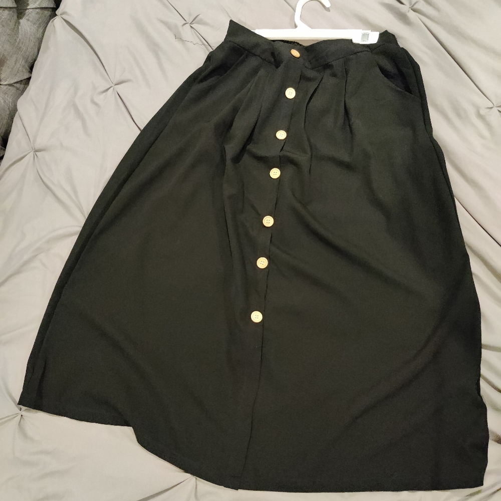 Black Midi Skirt